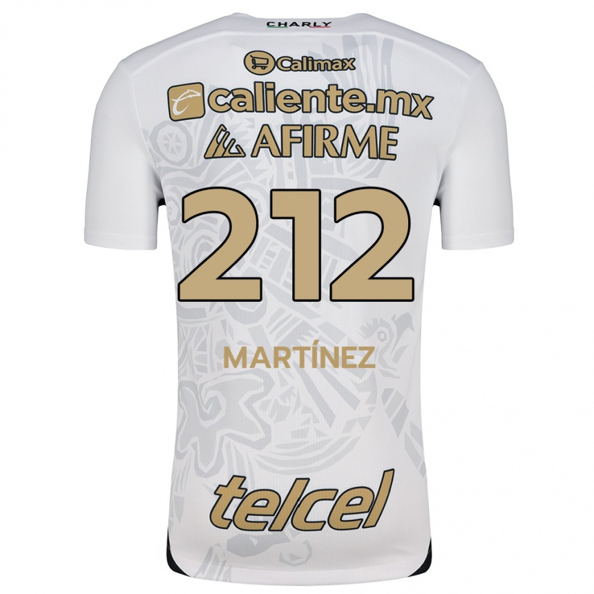 Enfant Football Maillot Juan Martínez #212 Blanc Noir Tenues Extérieur 2024/25