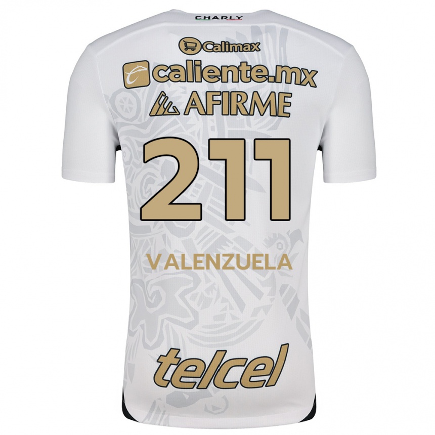 Enfant Football Maillot Aldieri Valenzuela #211 Blanc Noir Tenues Extérieur 2024/25