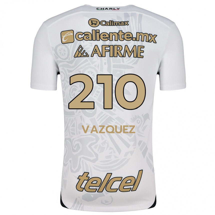 Enfant Football Maillot Daniel Vázquez #210 Blanc Noir Tenues Extérieur 2024/25