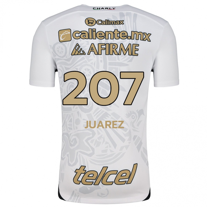 Enfant Football Maillot José Juárez #207 Blanc Noir Tenues Extérieur 2024/25