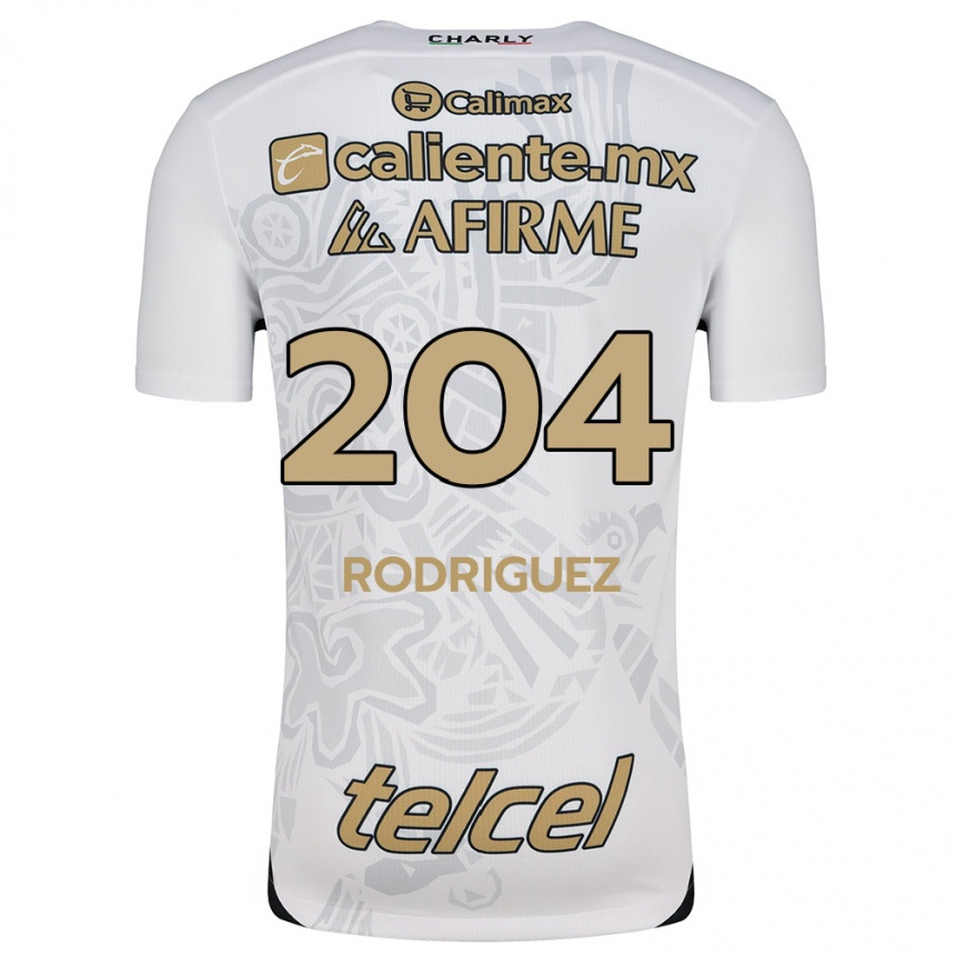 Enfant Football Maillot Jesús Rodríguez #204 Blanc Noir Tenues Extérieur 2024/25