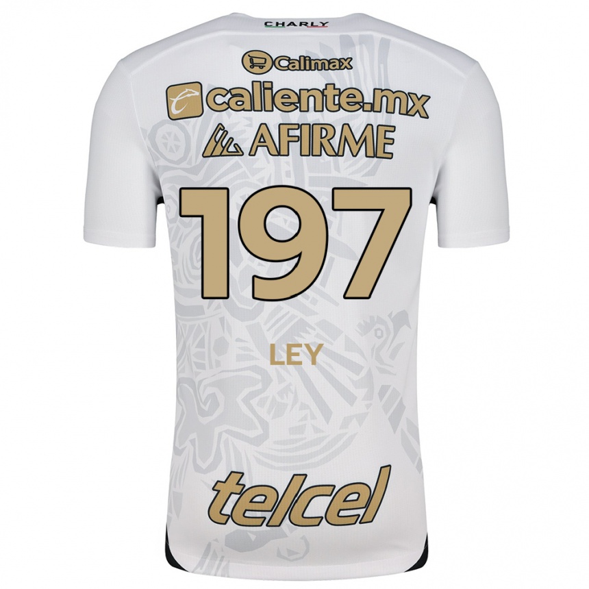 Enfant Football Maillot Emanuel Ley #197 Blanc Noir Tenues Extérieur 2024/25