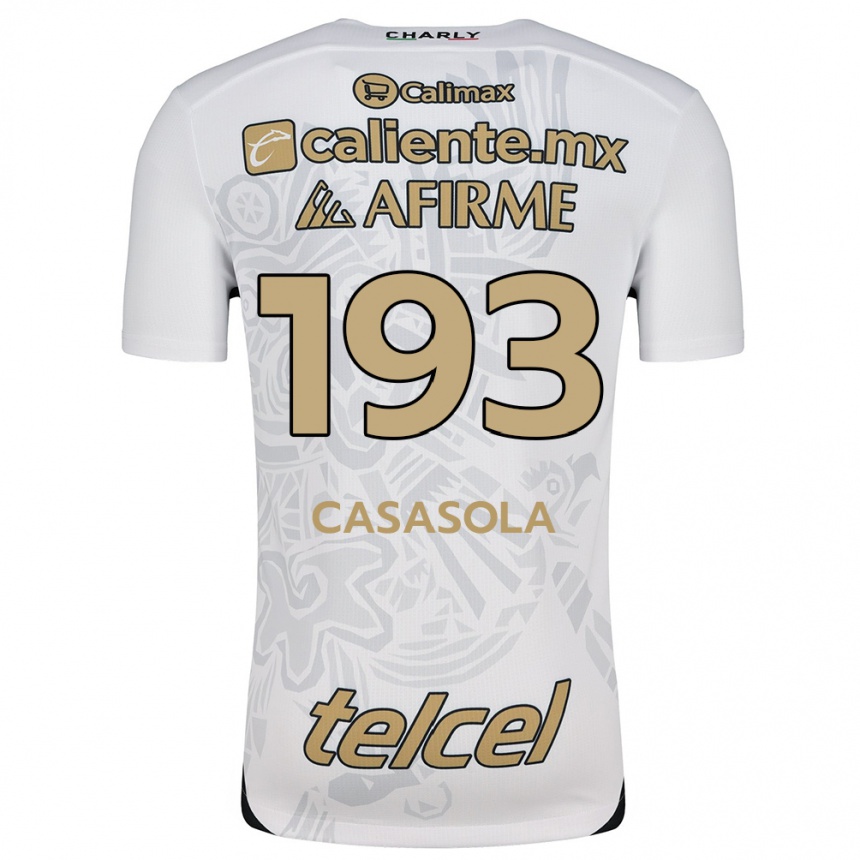 Enfant Football Maillot Axel Casasola #193 Blanc Noir Tenues Extérieur 2024/25