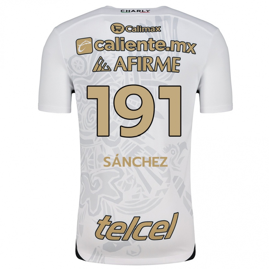 Enfant Football Maillot Diego Sánchez #191 Blanc Noir Tenues Extérieur 2024/25