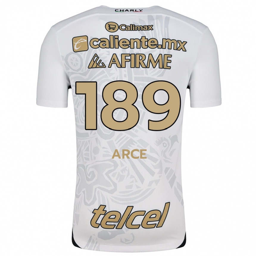 Enfant Football Maillot Diego Arce #189 Blanc Noir Tenues Extérieur 2024/25