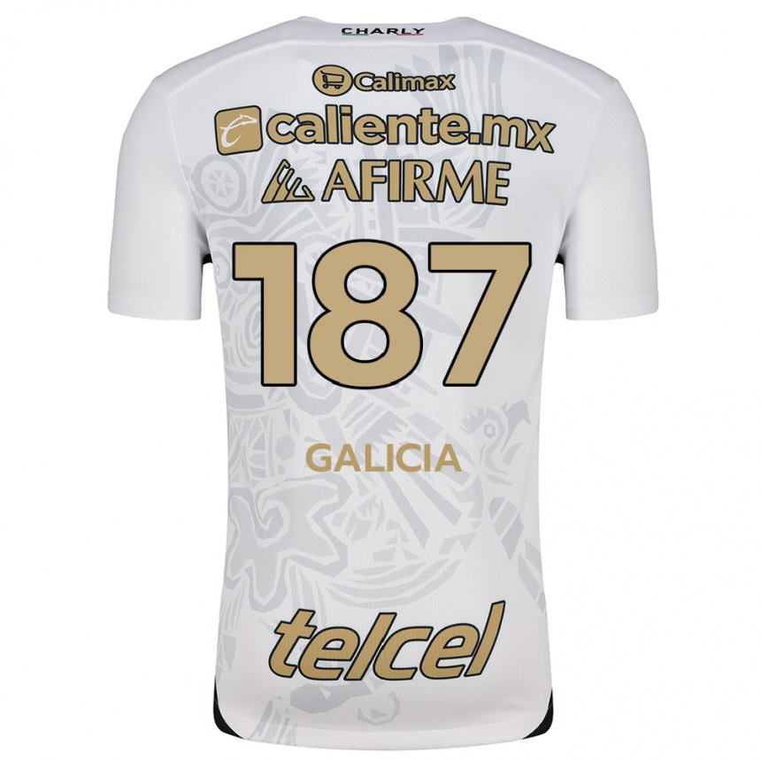 Enfant Football Maillot Carlos Galicia #187 Blanc Noir Tenues Extérieur 2024/25