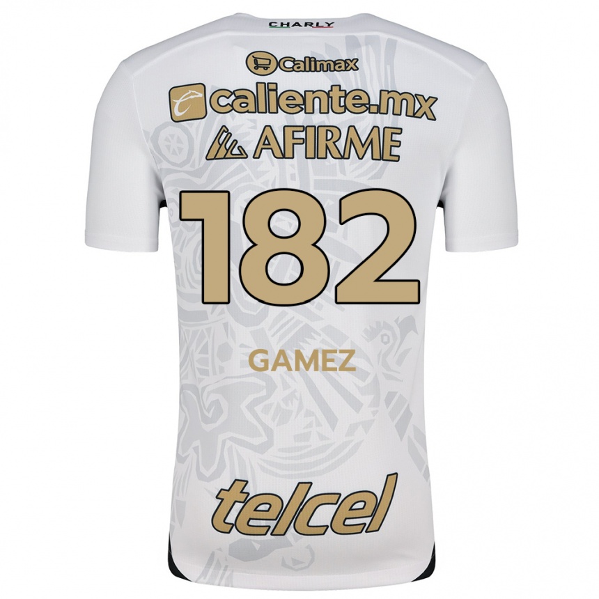 Enfant Football Maillot Mark Gamez #182 Blanc Noir Tenues Extérieur 2024/25