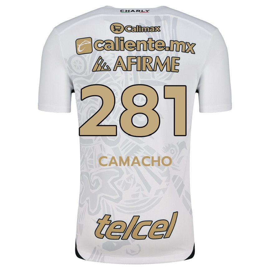 Enfant Football Maillot Javier Camacho #281 Blanc Noir Tenues Extérieur 2024/25