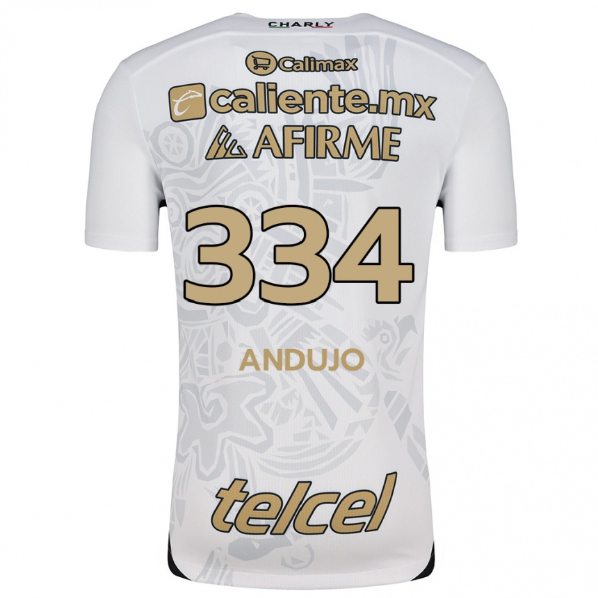 Enfant Football Maillot Favio Andujo #334 Blanc Noir Tenues Extérieur 2024/25