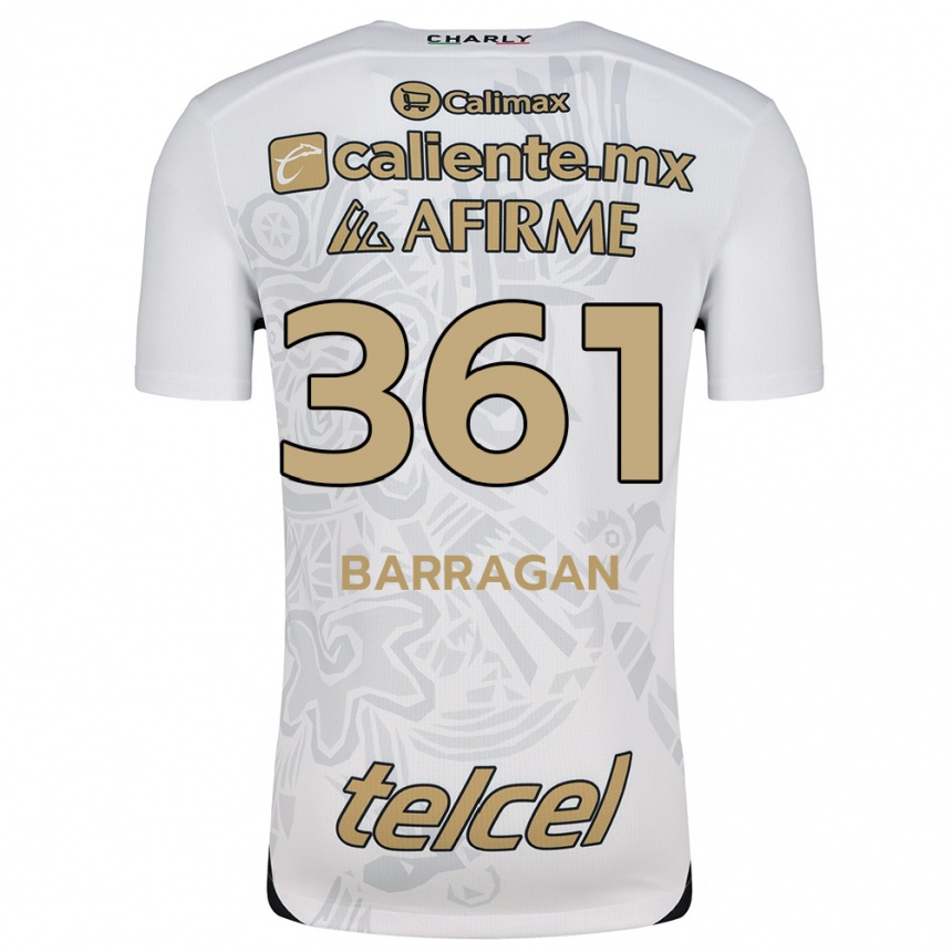 Enfant Football Maillot Jesús Barragán #361 Blanc Noir Tenues Extérieur 2024/25