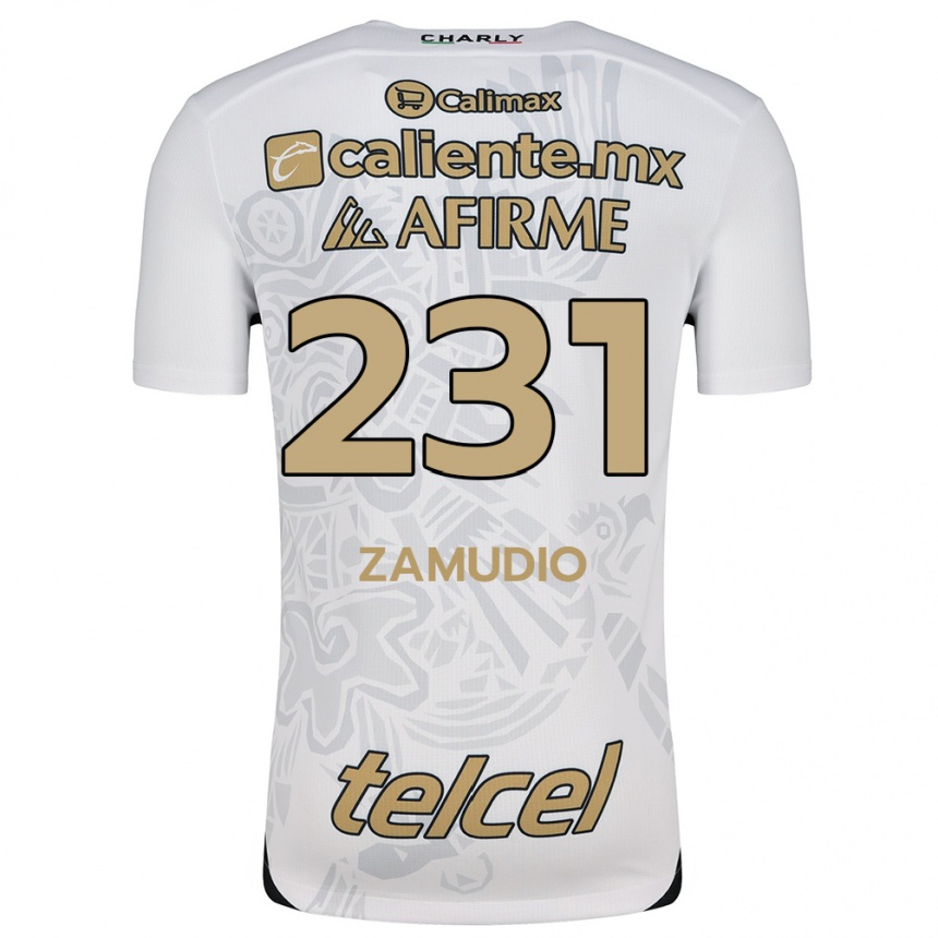 Enfant Football Maillot Irwin Zamudio #231 Blanc Noir Tenues Extérieur 2024/25