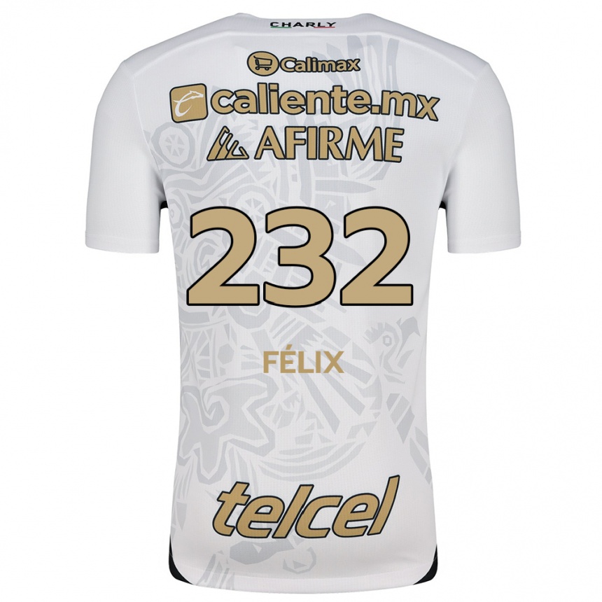 Enfant Football Maillot Erick Félix #232 Blanc Noir Tenues Extérieur 2024/25