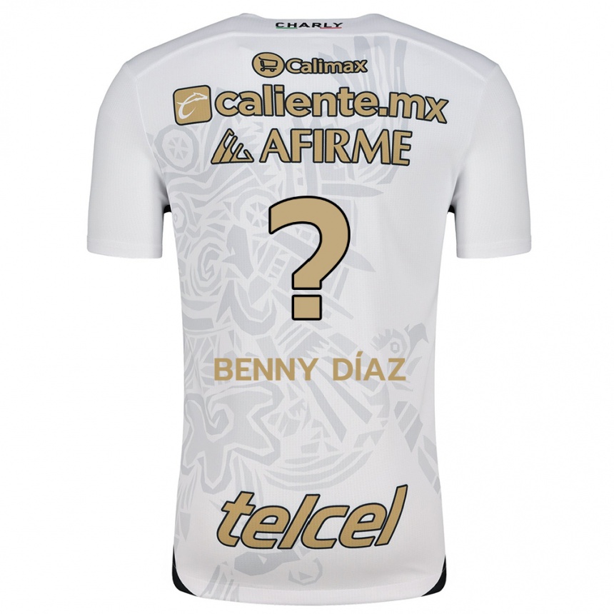 Enfant Football Maillot Benny Díaz #0 Blanc Noir Tenues Extérieur 2024/25