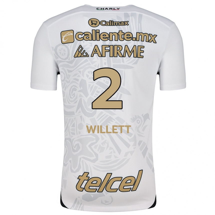 Enfant Football Maillot Adyson Willett #2 Blanc Noir Tenues Extérieur 2024/25