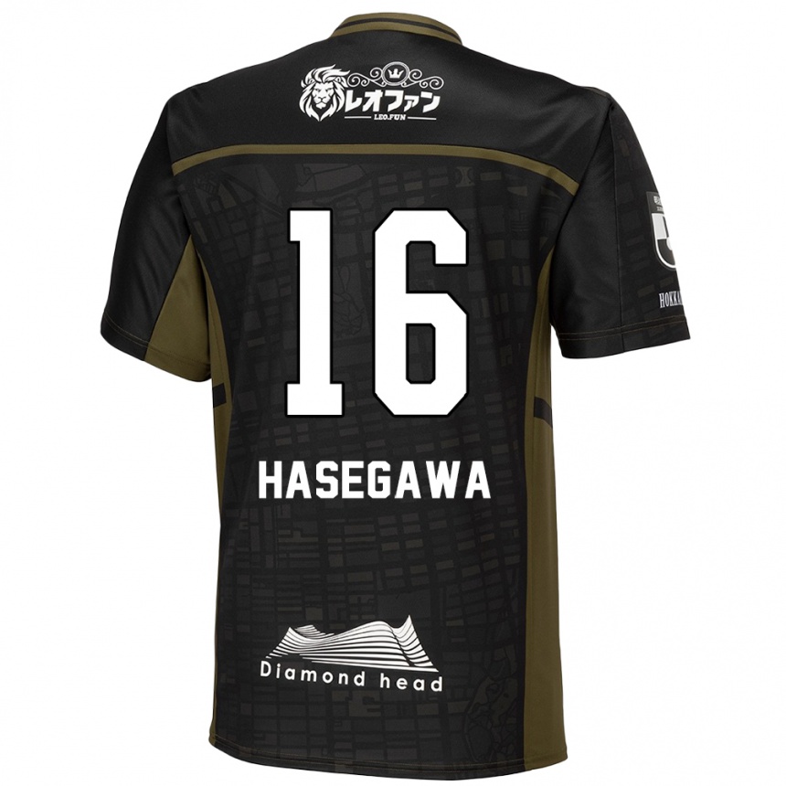 Enfant Football Maillot Tatsuya Hasegawa #16 Vert Noir Tenues Extérieur 2024/25