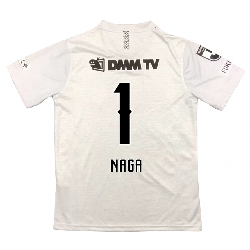 Enfant Football Maillot Takumi Nagaishi #1 Gris Noir Tenues Extérieur 2024/25