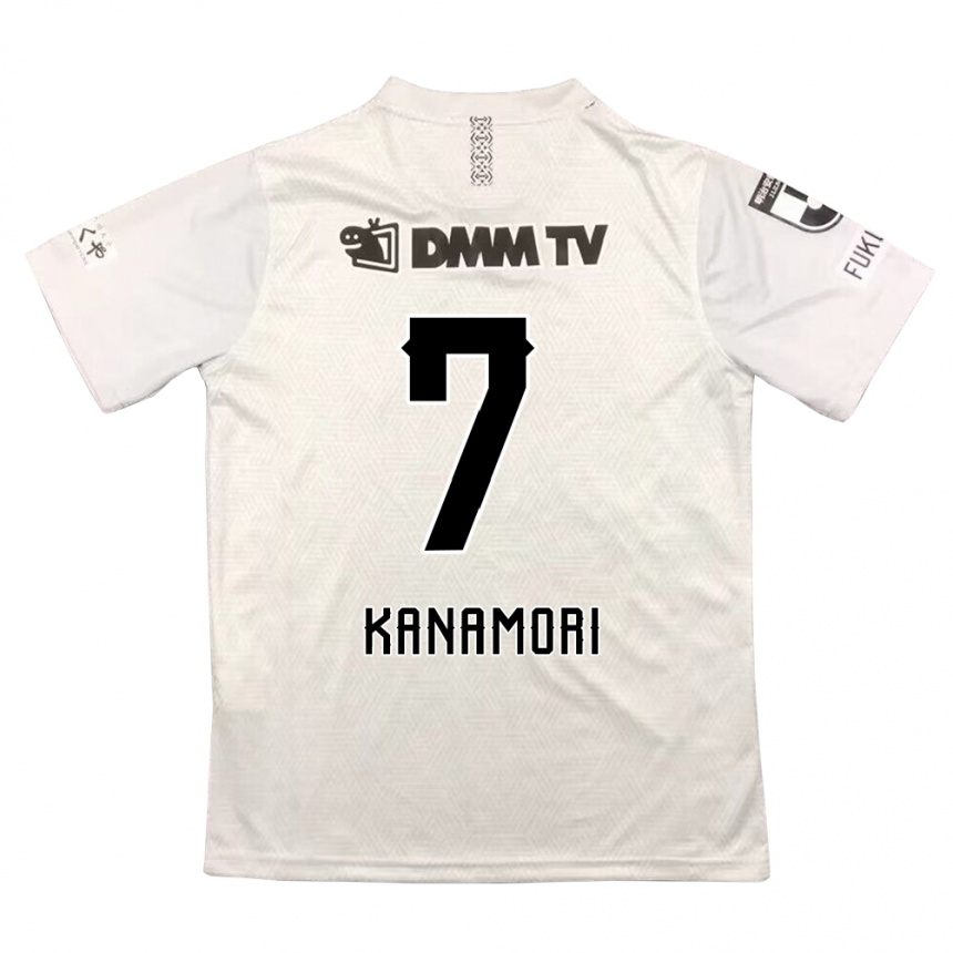 Enfant Football Maillot Takeshi Kanamori #7 Gris Noir Tenues Extérieur 2024/25