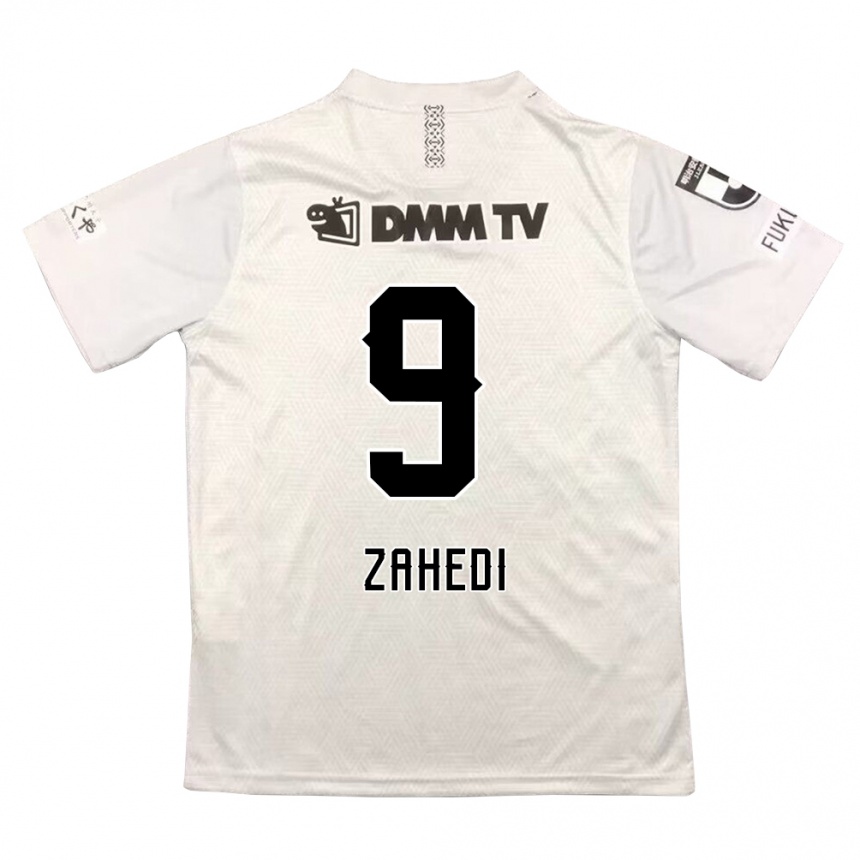 Enfant Football Maillot Shahab Zahedi #9 Gris Noir Tenues Extérieur 2024/25