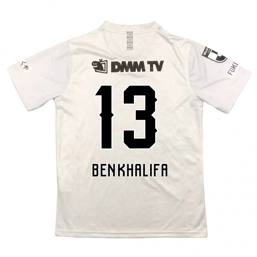 Enfant Football Maillot Nassim Ben Khalifa #13 Gris Noir Tenues Extérieur 2024/25