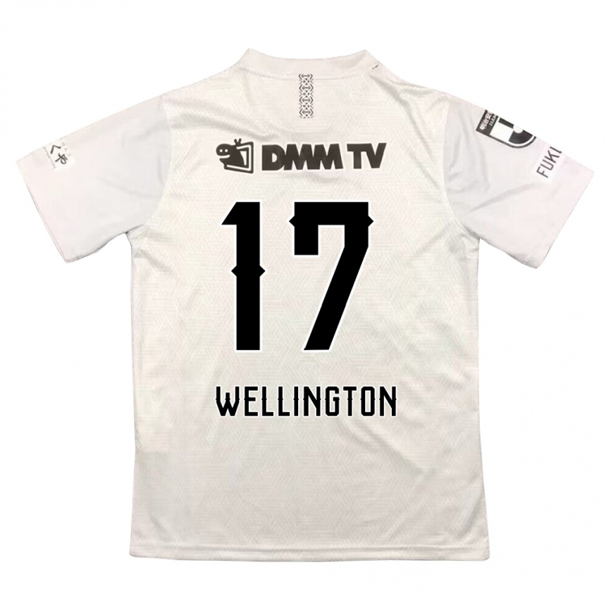 Enfant Football Maillot Wellington #17 Gris Noir Tenues Extérieur 2024/25