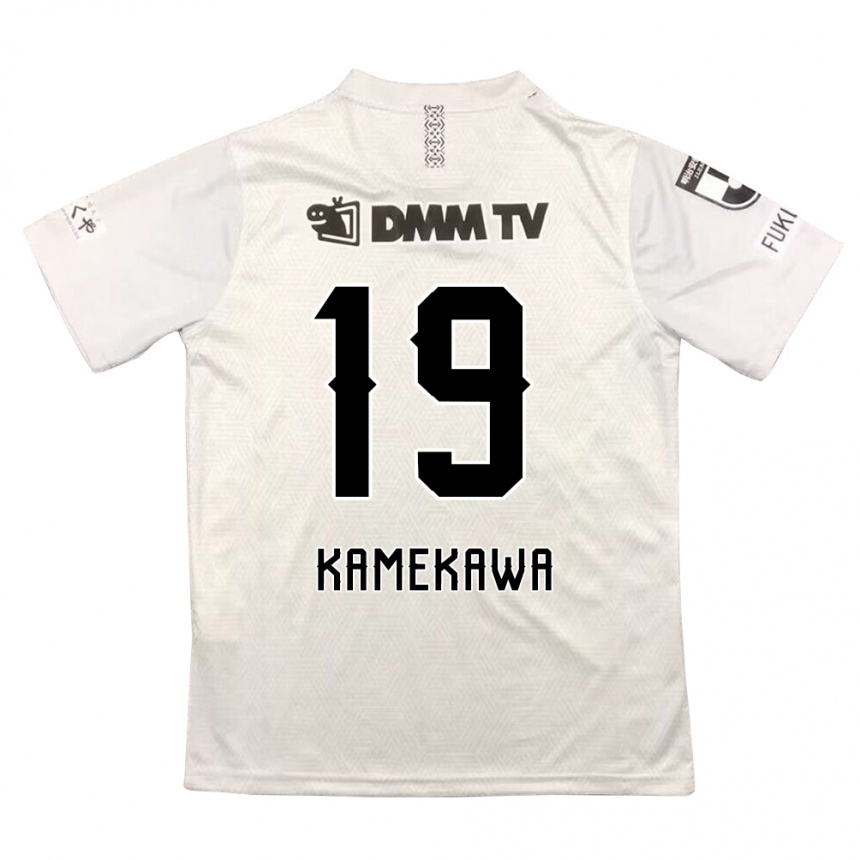 Enfant Football Maillot Masashi Kamekawa #19 Gris Noir Tenues Extérieur 2024/25