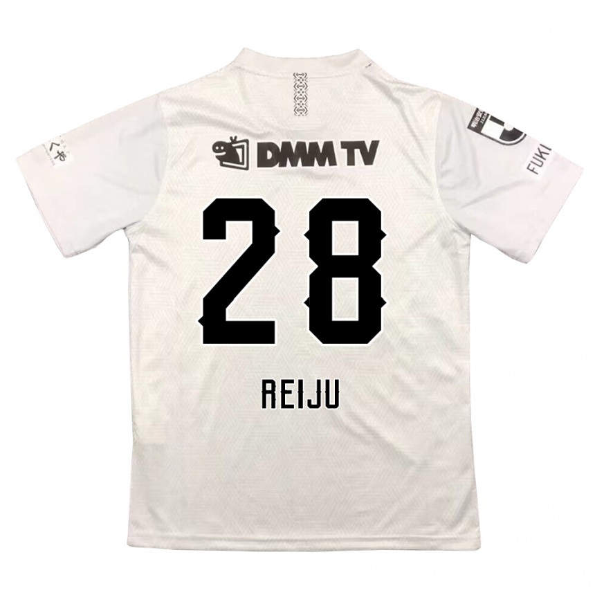 Enfant Football Maillot Reiju Tsuruno #28 Gris Noir Tenues Extérieur 2024/25