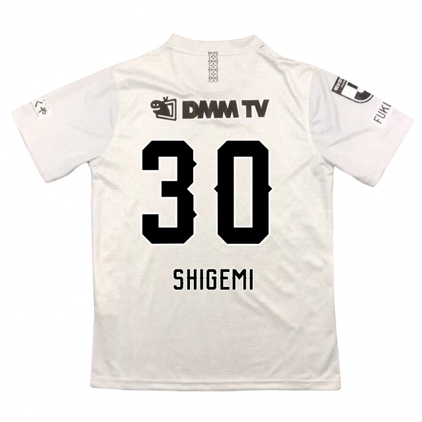 Enfant Football Maillot Masato Shigemi #30 Gris Noir Tenues Extérieur 2024/25