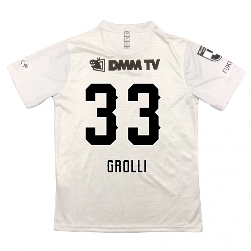 Enfant Football Maillot Douglas Grolli #33 Gris Noir Tenues Extérieur 2024/25