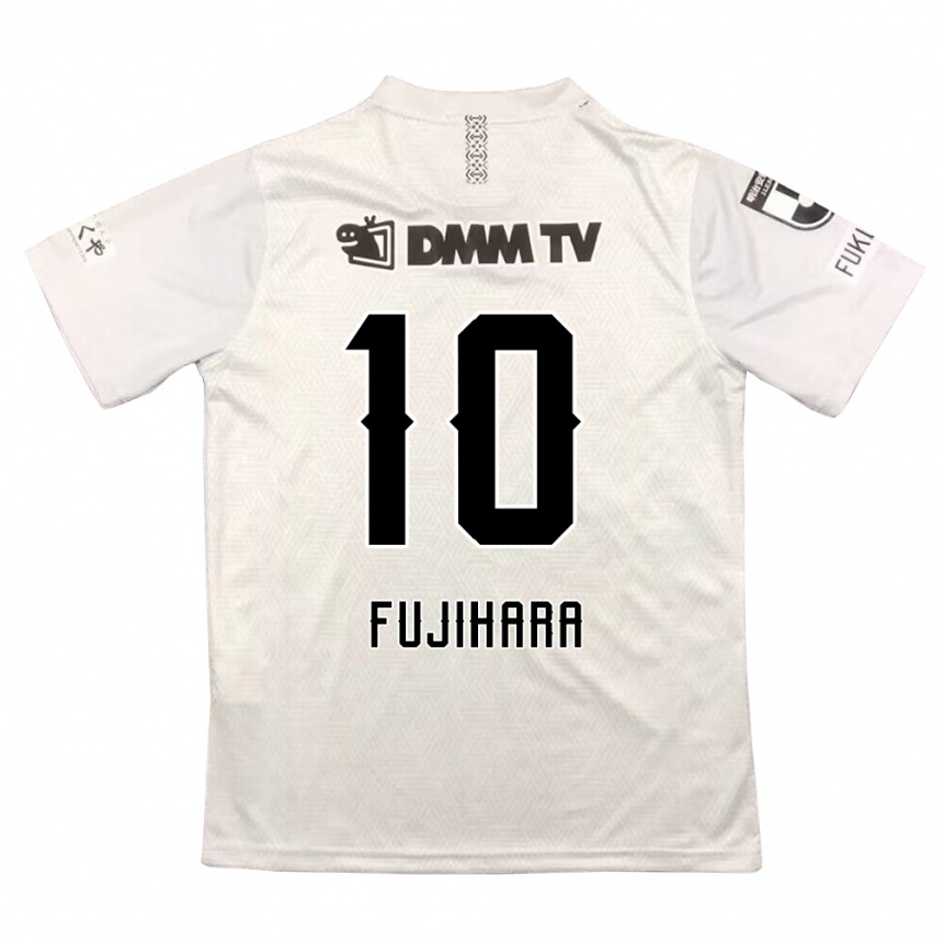 Enfant Football Maillot Naoatsu Fujihara #10 Gris Noir Tenues Extérieur 2024/25