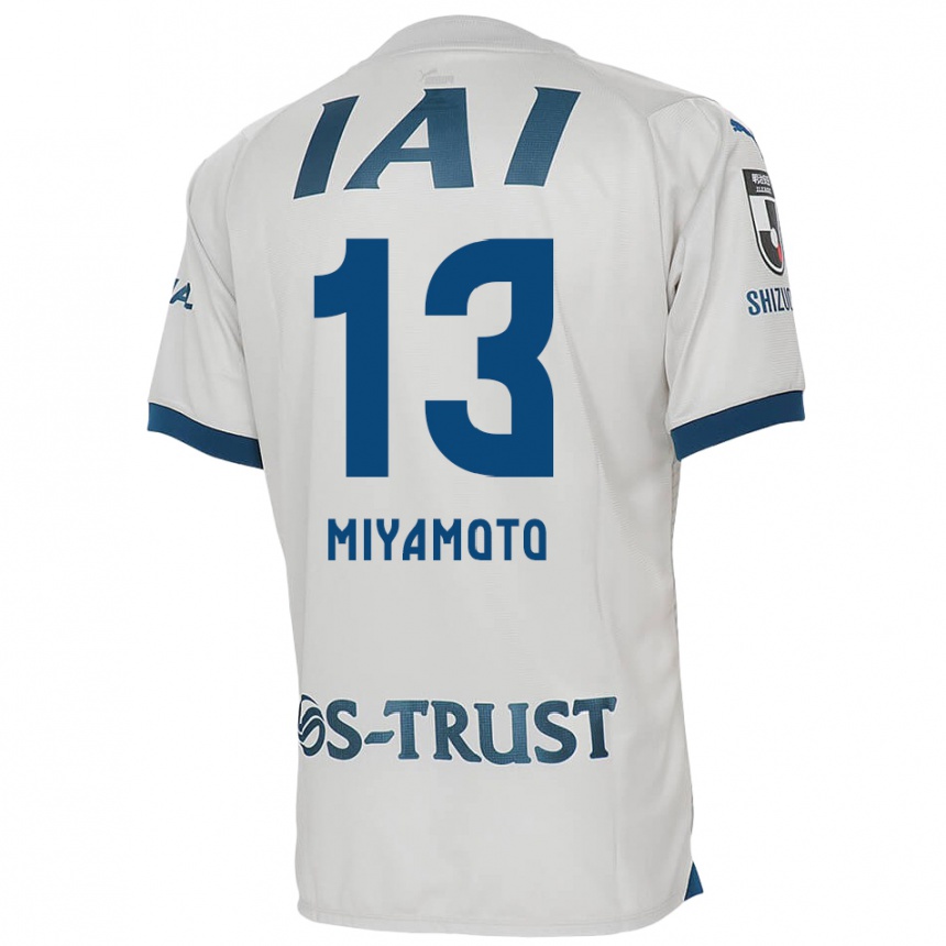 Enfant Football Maillot Kota Miyamoto #13 Blanc Bleu Tenues Extérieur 2024/25