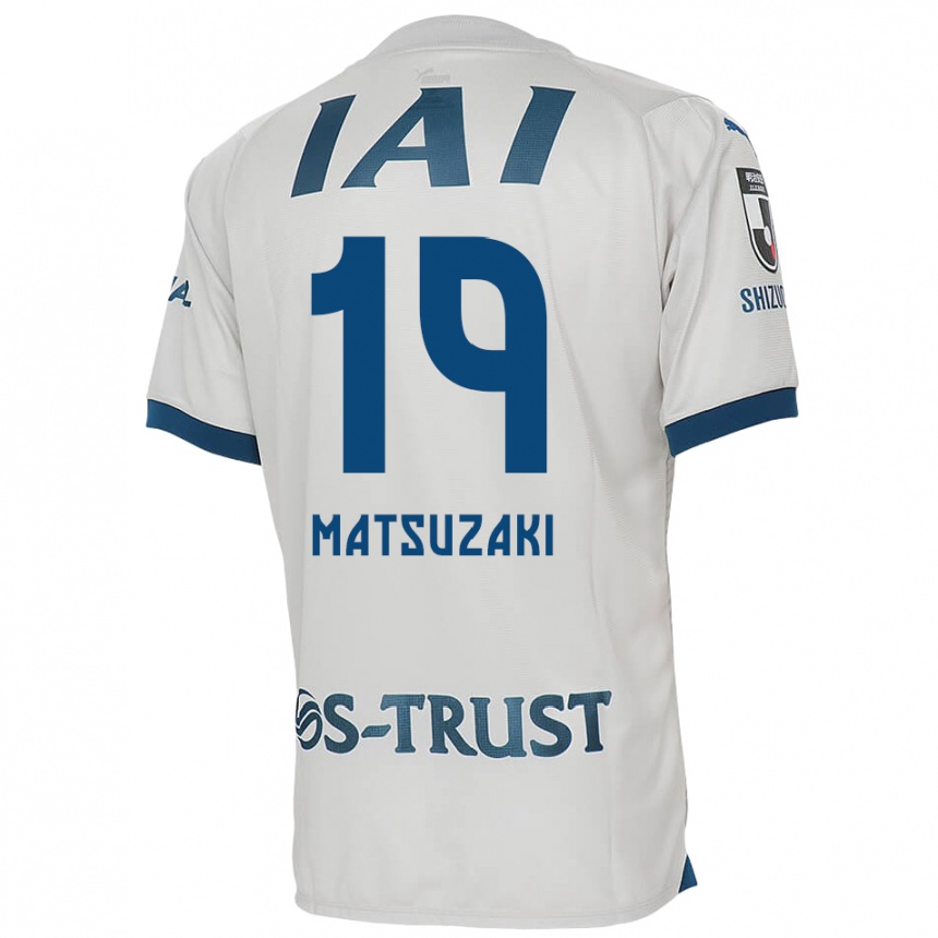 Enfant Football Maillot Kai Matsuzaki #19 Blanc Bleu Tenues Extérieur 2024/25