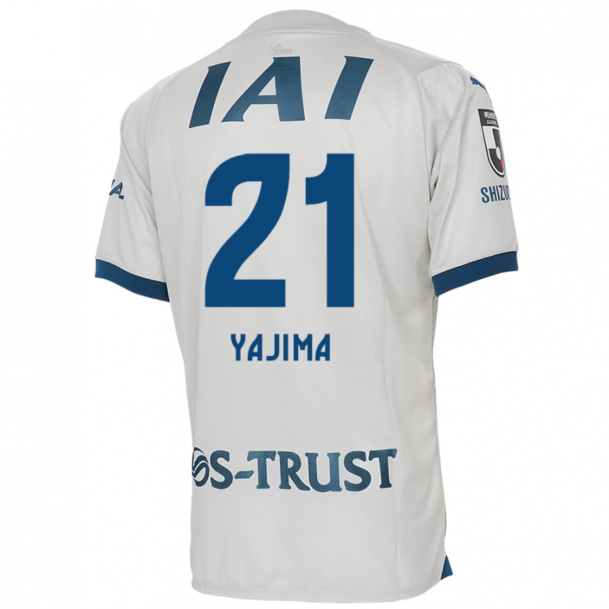 Enfant Football Maillot Shinya Yajima #21 Blanc Bleu Tenues Extérieur 2024/25