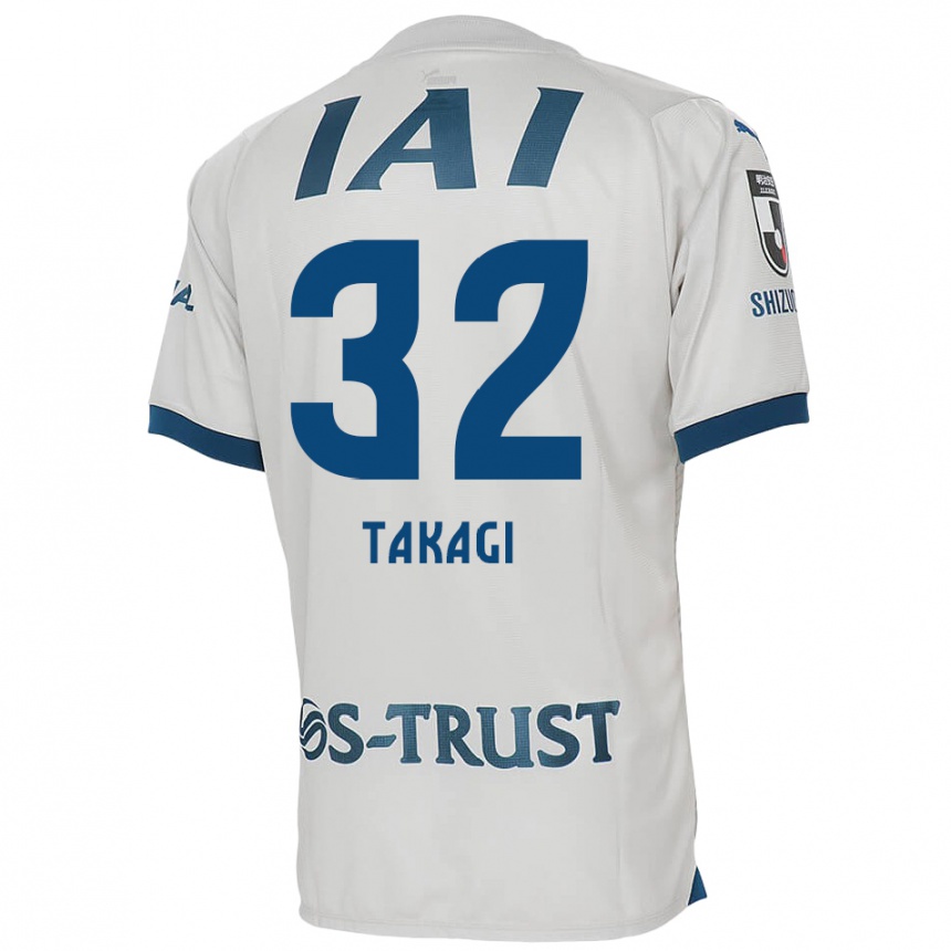 Enfant Football Maillot Sen Takagi #32 Blanc Bleu Tenues Extérieur 2024/25