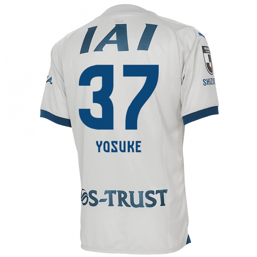 Enfant Football Maillot Yosuke Morishige #37 Blanc Bleu Tenues Extérieur 2024/25