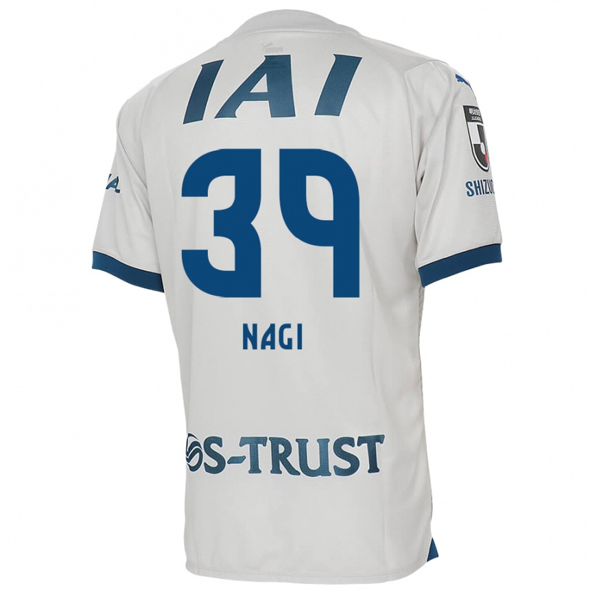 Enfant Football Maillot Nagi Kawatani #39 Blanc Bleu Tenues Extérieur 2024/25