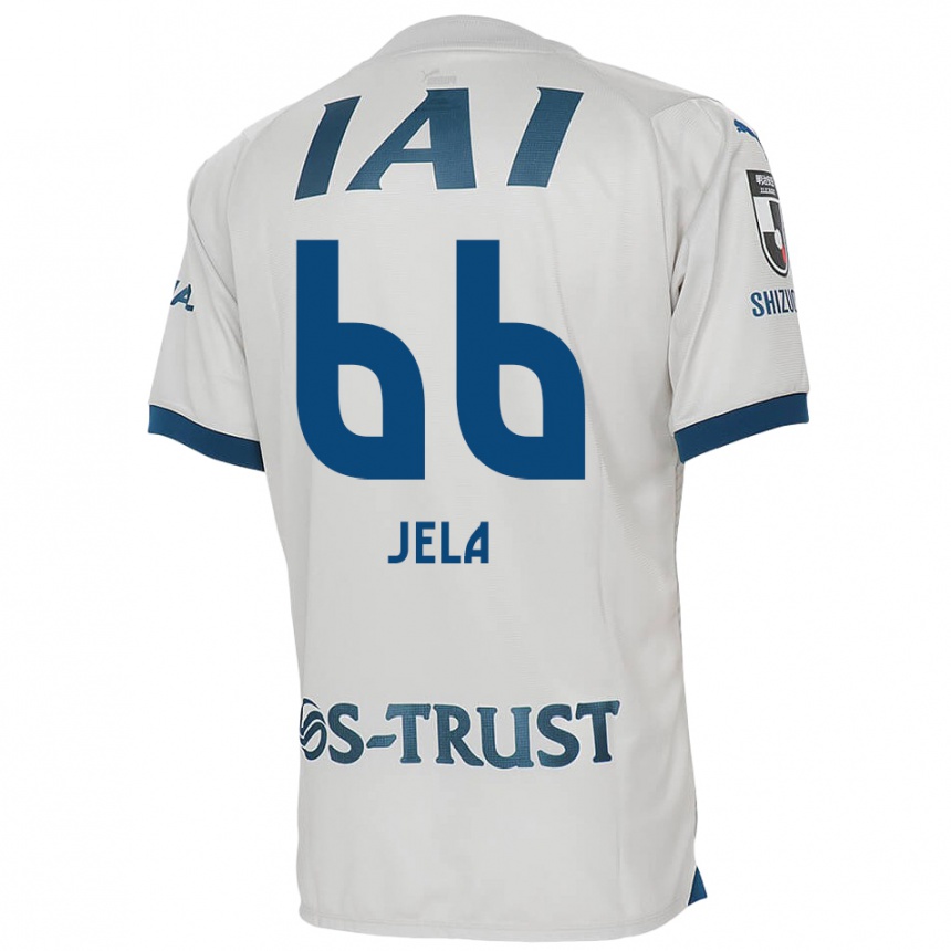 Enfant Football Maillot Jelani Reshaun Sumiyoshi #66 Blanc Bleu Tenues Extérieur 2024/25