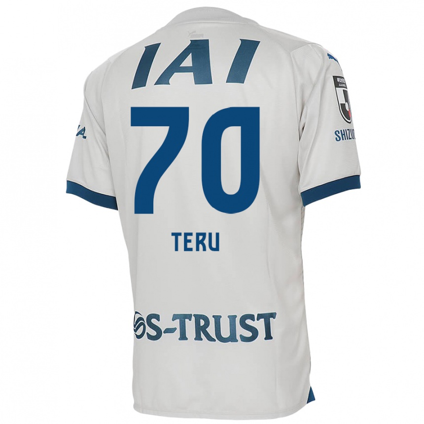 Enfant Football Maillot Teruki Hara #70 Blanc Bleu Tenues Extérieur 2024/25