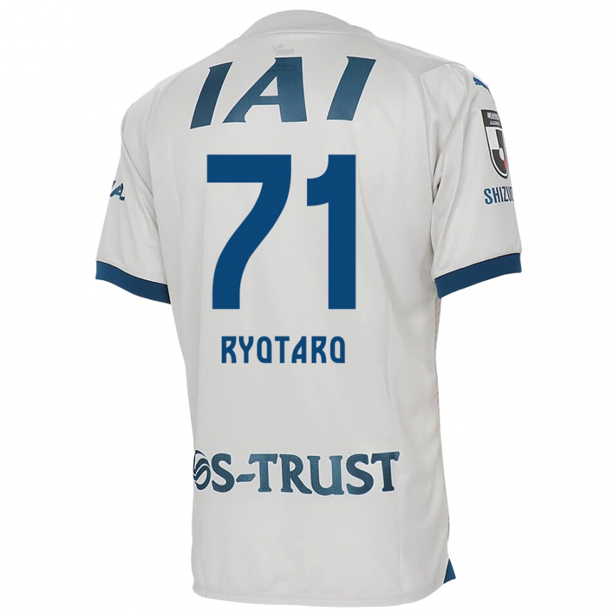 Enfant Football Maillot Ryotaro Nakamura #71 Blanc Bleu Tenues Extérieur 2024/25