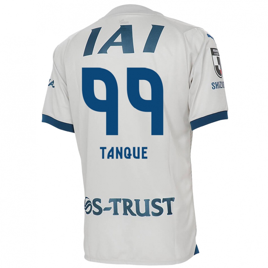 Enfant Football Maillot Douglas Tanque #99 Blanc Bleu Tenues Extérieur 2024/25