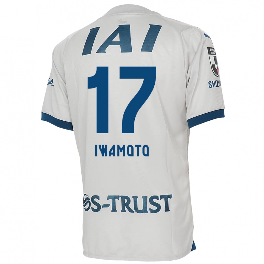 Enfant Football Maillot Shogo Iwamoto #17 Blanc Bleu Tenues Extérieur 2024/25