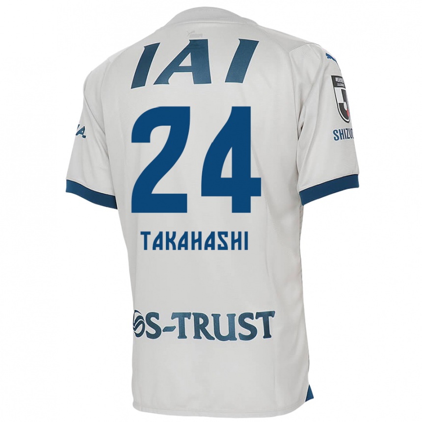 Enfant Football Maillot Yuzuki Takahashi #24 Blanc Bleu Tenues Extérieur 2024/25