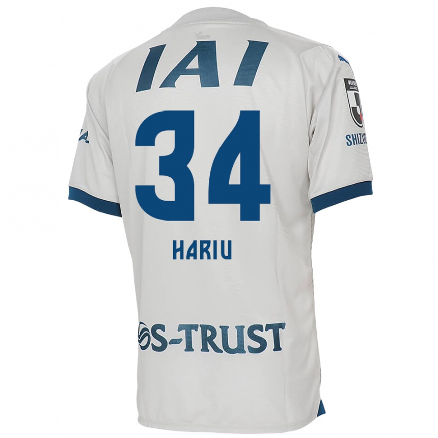 Enfant Football Maillot Ryota Hariu #34 Blanc Bleu Tenues Extérieur 2024/25