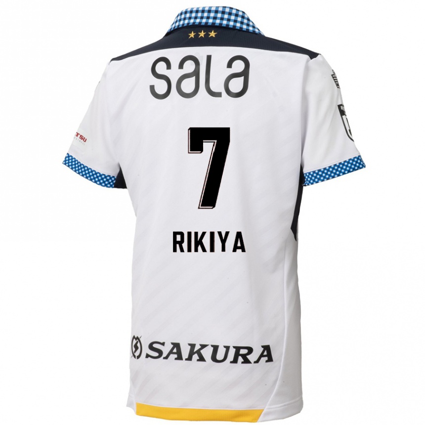 Enfant Football Maillot Rikiya Uehara #7 Blanc Noir Tenues Extérieur 2024/25