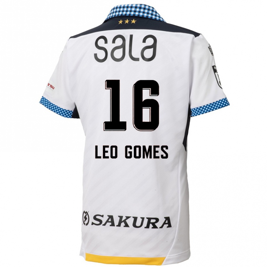 Enfant Football Maillot Léo Gomes #16 Blanc Noir Tenues Extérieur 2024/25