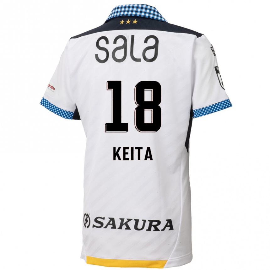 Enfant Football Maillot Keita Takahata #18 Blanc Noir Tenues Extérieur 2024/25