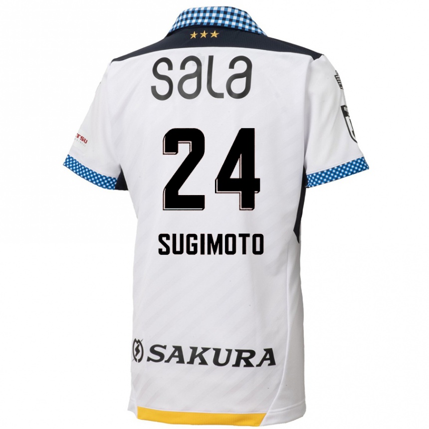 Enfant Football Maillot Mitsuki Sugimoto #24 Blanc Noir Tenues Extérieur 2024/25