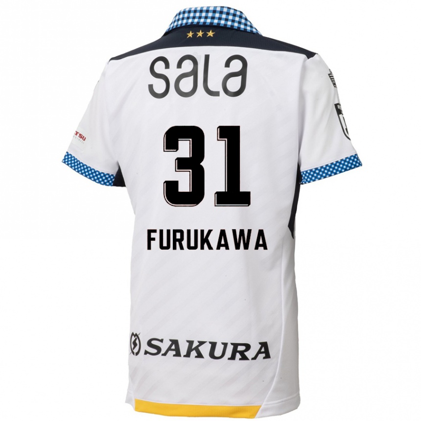 Enfant Football Maillot Yosuke Furukawa #31 Blanc Noir Tenues Extérieur 2024/25