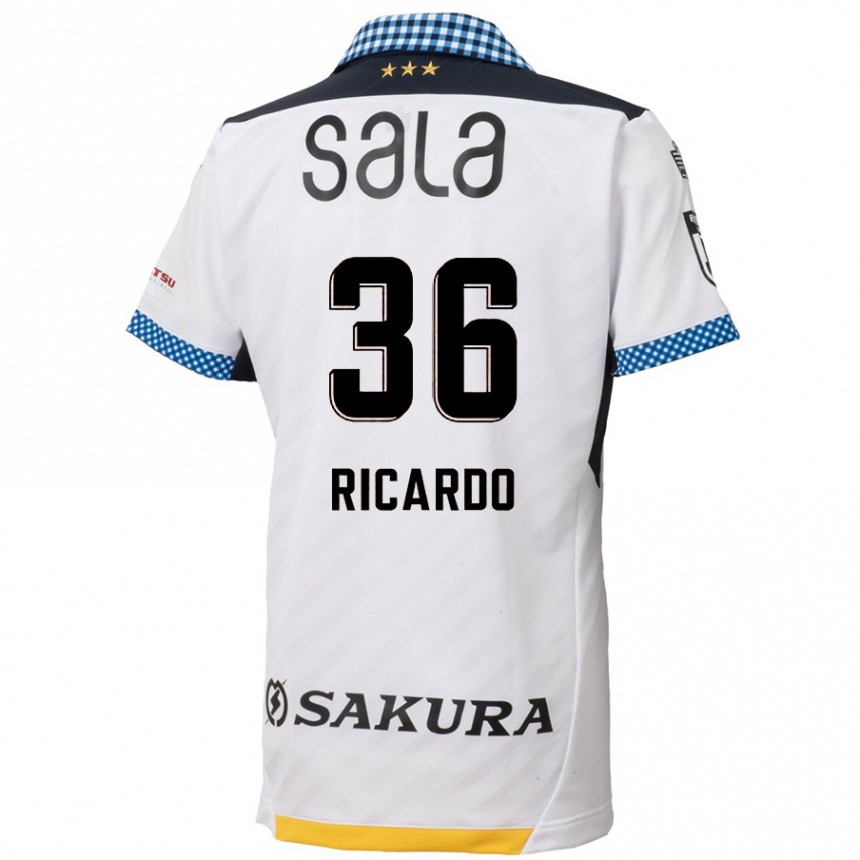 Enfant Football Maillot Ricardo Graça #36 Blanc Noir Tenues Extérieur 2024/25