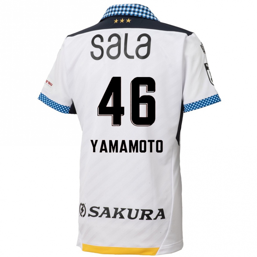 Enfant Football Maillot Shota Yamamoto #46 Blanc Noir Tenues Extérieur 2024/25