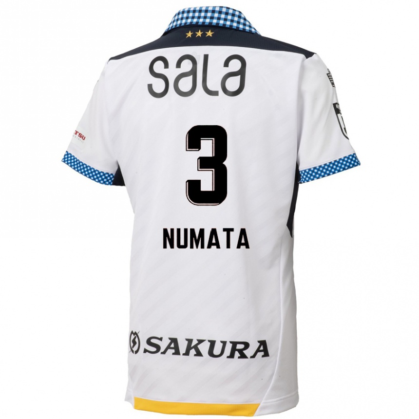 Enfant Football Maillot Taiki Numata #3 Blanc Noir Tenues Extérieur 2024/25